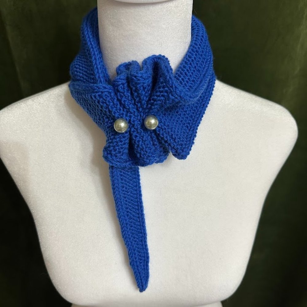 Basic Knitted Scarf Neck Tie Handmade Small Scarf Luxurious